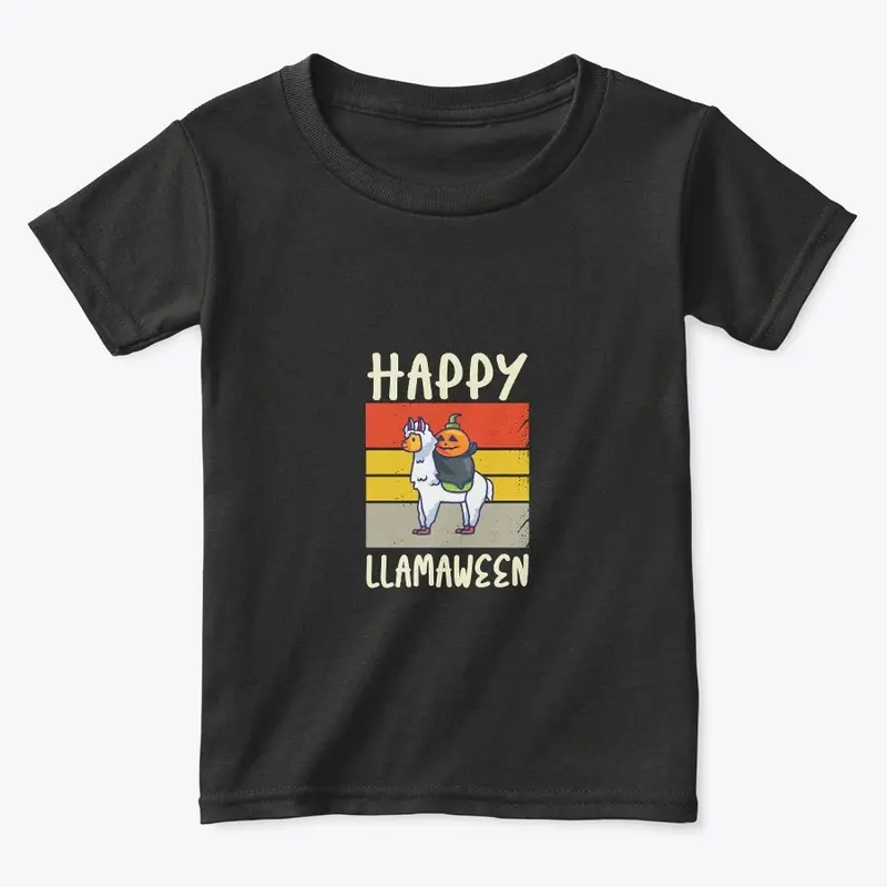 Happy Llamaween Witch Retro Halloween 