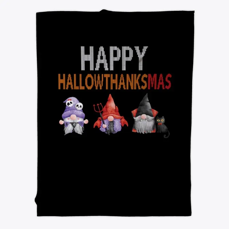 Happy Hallowthanksmas  Funny Gnome 